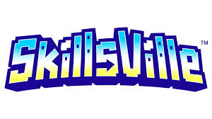 Logo Skillsville - letters look like a city landscape