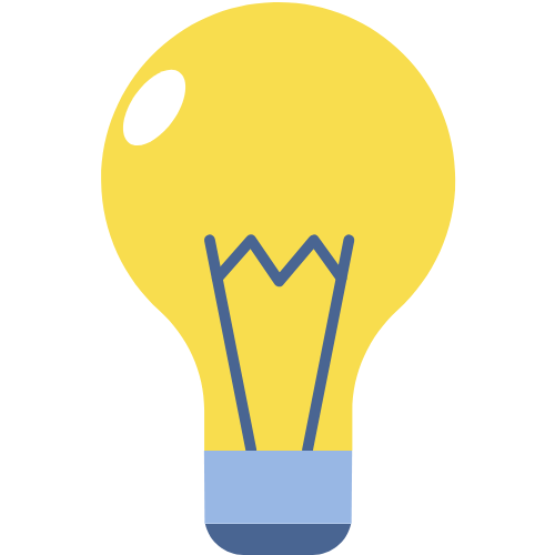 Cartoon yellow light bulb